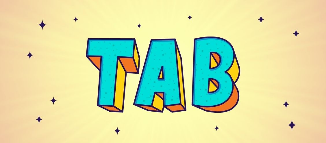 tab logo with yellow background
