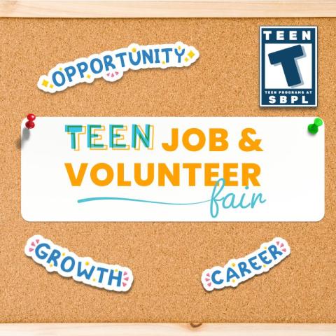 Illustration of a corkboard with the words "Opportunity", "Growth", and "Career" as stickers.