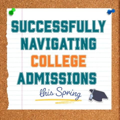 White lined paper pinned to corkboard with a graduation cap icon.