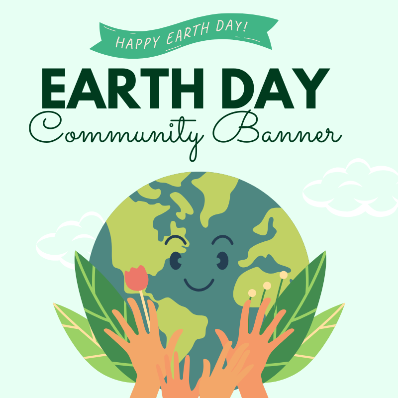 SBPL hosts a community banner day in celebration of Earth Day.