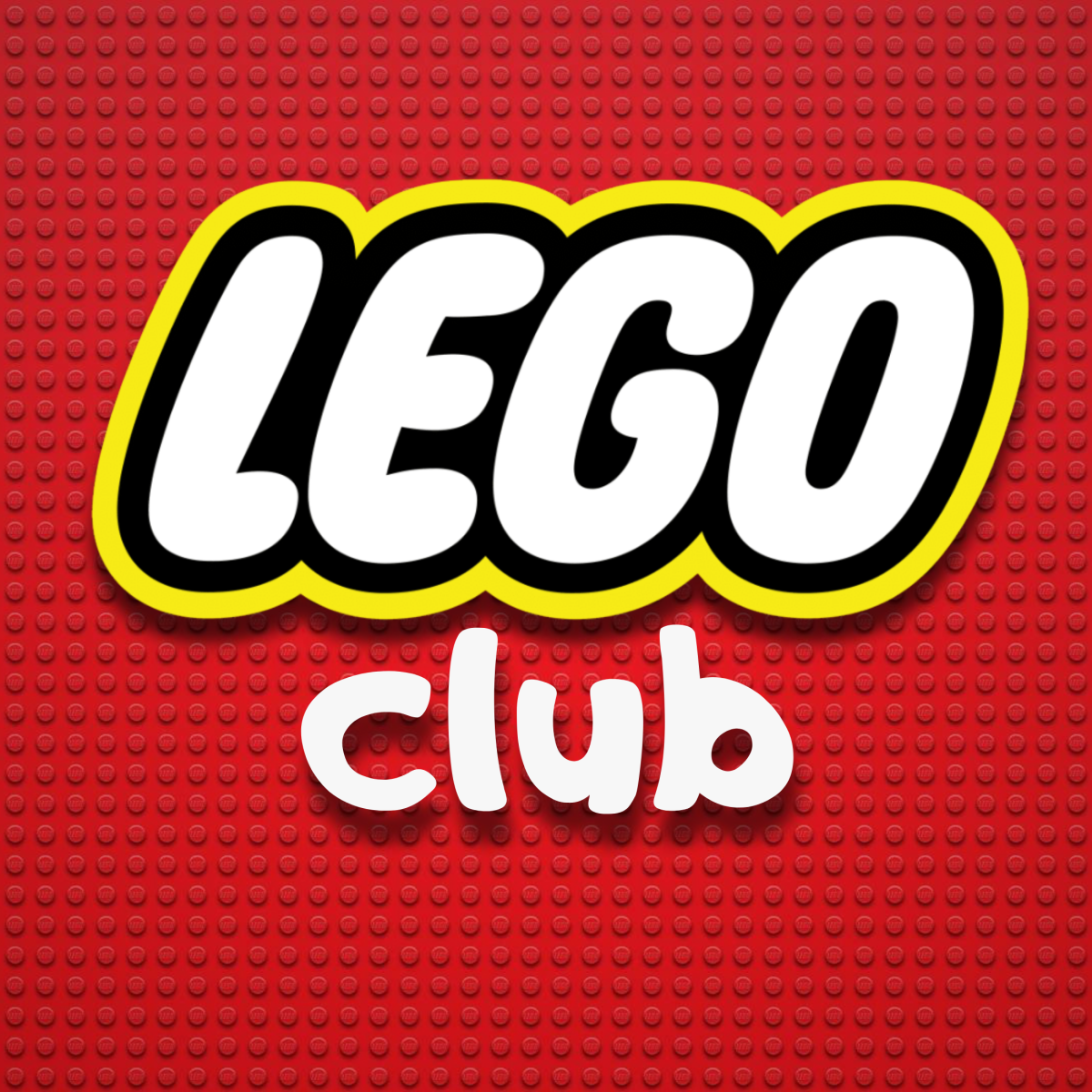 white "Lego Club" text on red background.