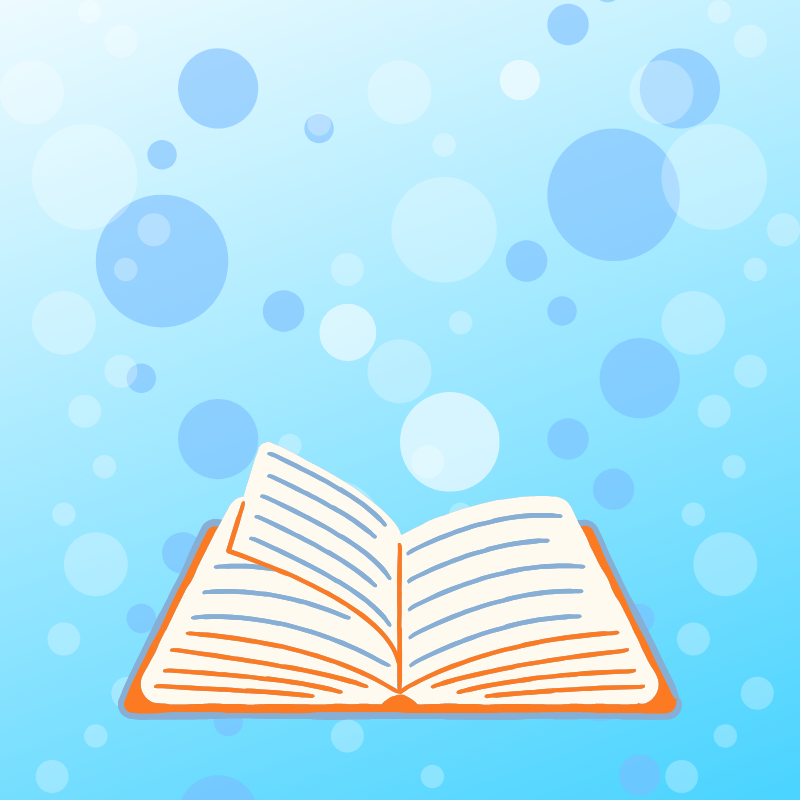 Illustration of bubbles rising out of a book