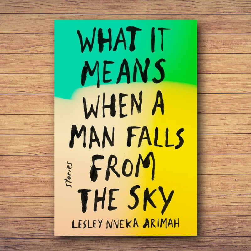 Book cover of What it Means When a Man Falls from the Sky by Lesley Nneka Arimah.