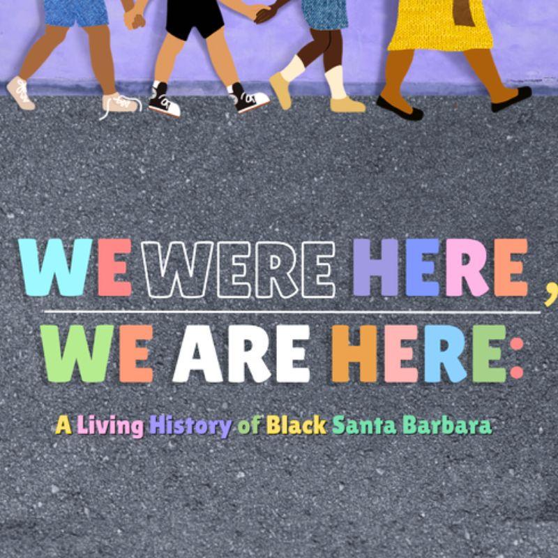 Illustration of several diverse people holding hands and walking together.